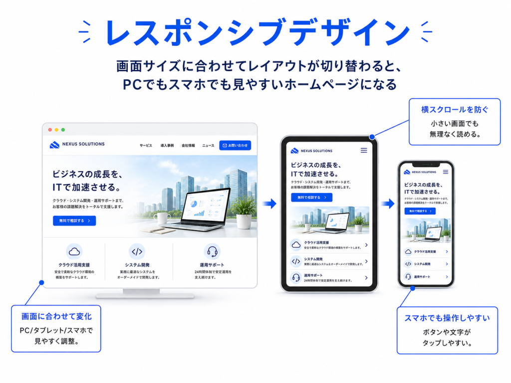 レスポンシブデザイン