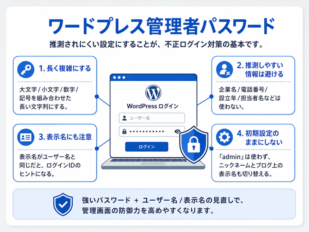 ワードプレスの管理者パスワード