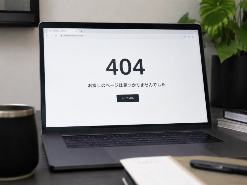 404エラーの出ているパソコン