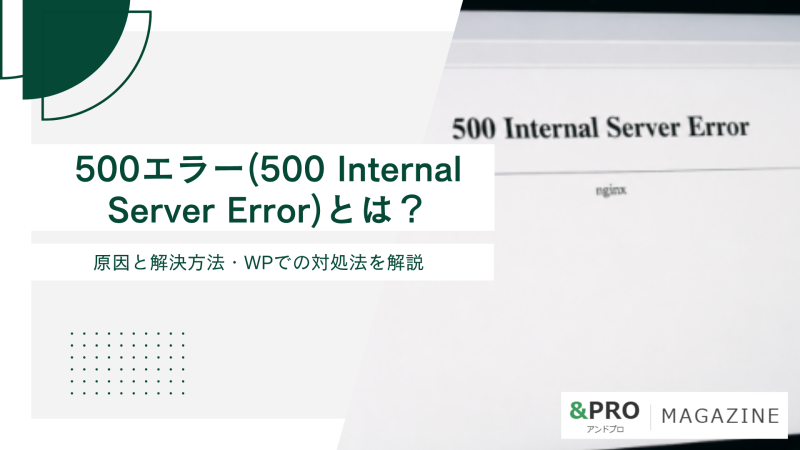 500エラー(500 Internal Server Error)とは？原因と解決方法・WPでの対処法を解説 (1)