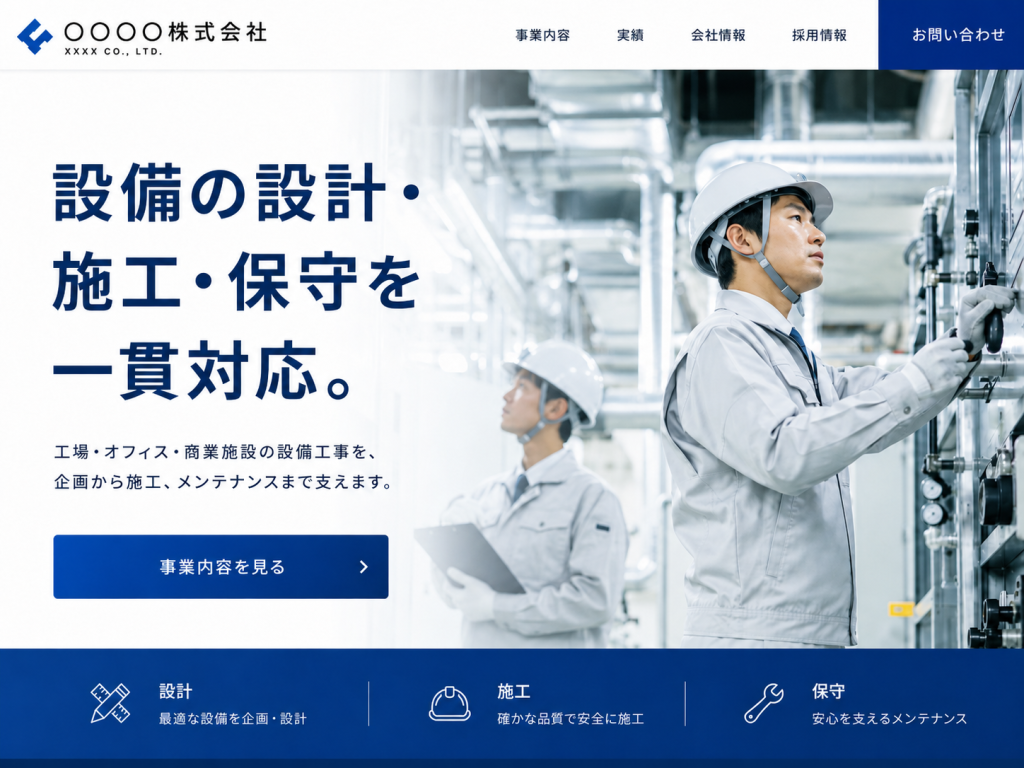 コーポレートサイトのファーストビュー