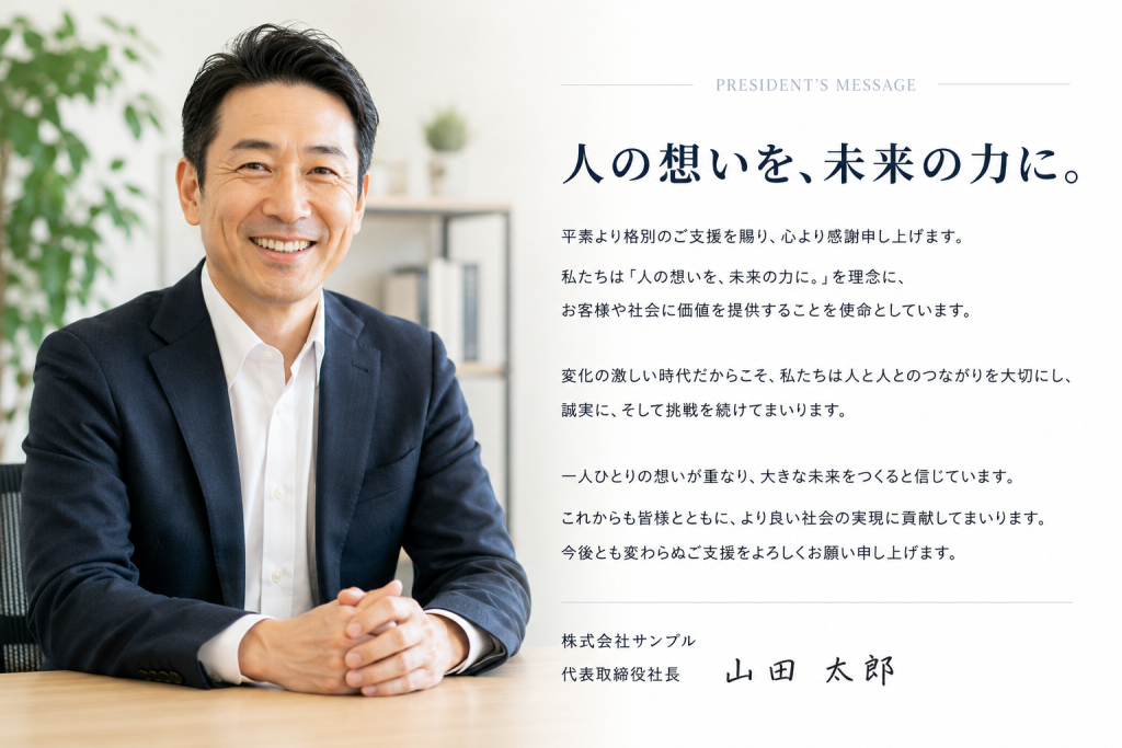 社長挨拶のイメージ画像